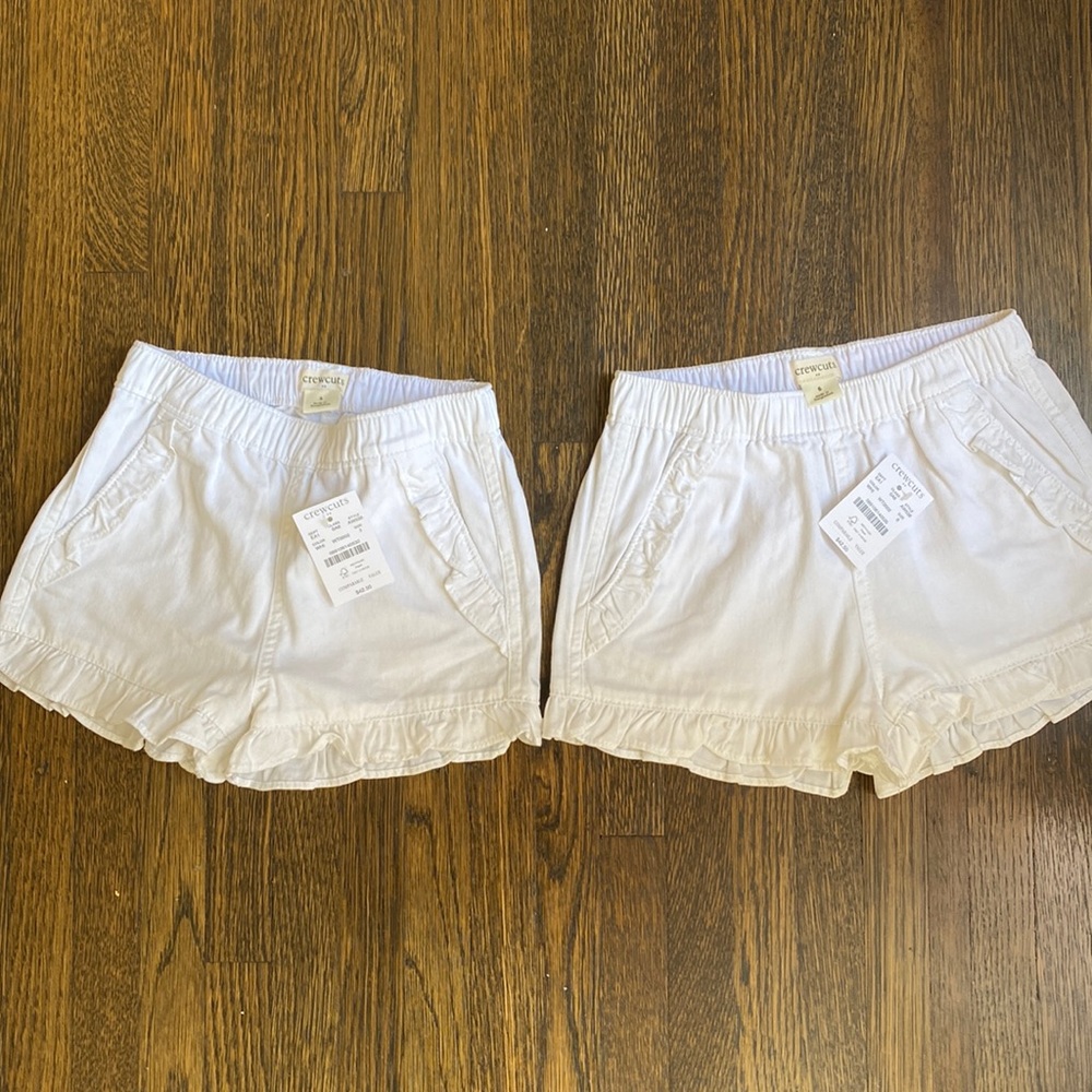 White Crewcuts girls cotton shorts